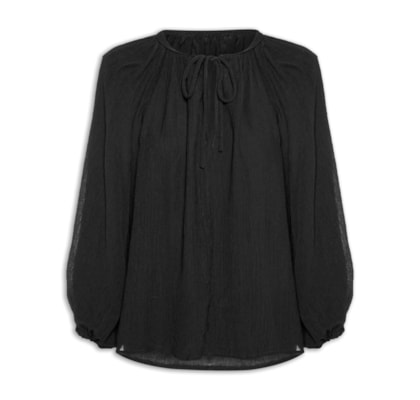 Bata Feminina Manga Bufante - Preto