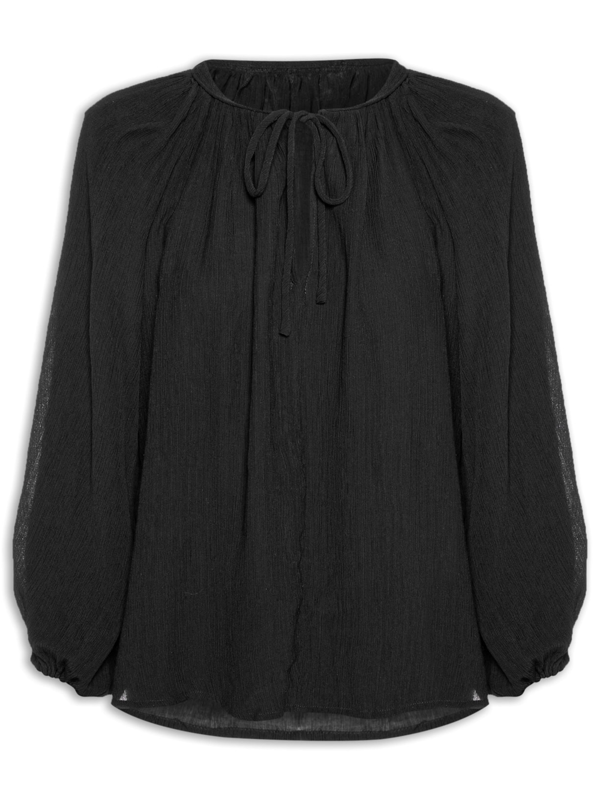 Bata Feminina Manga Bufante - Preto