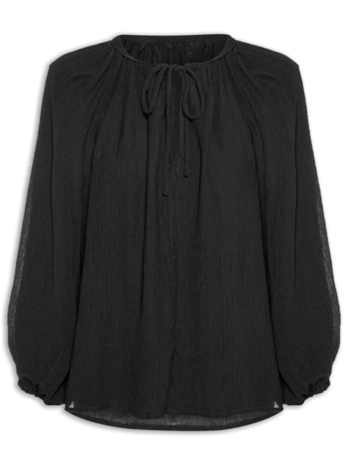 Bata Feminina Manga Bufante - Preto