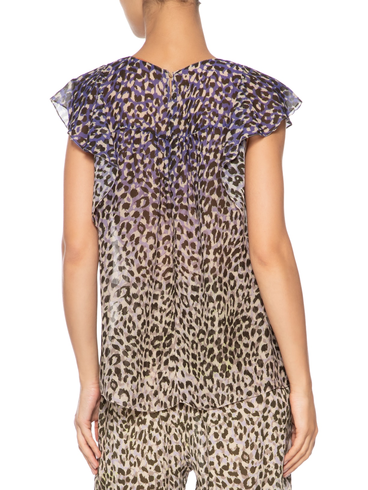 Bata Feminina Manga Curta Degradê Animal Print Animale