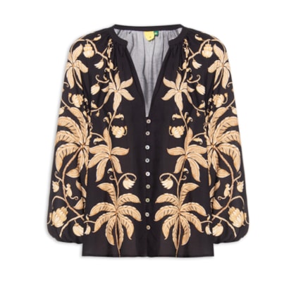 Bata Feminina Ourinho Tropical - Preto