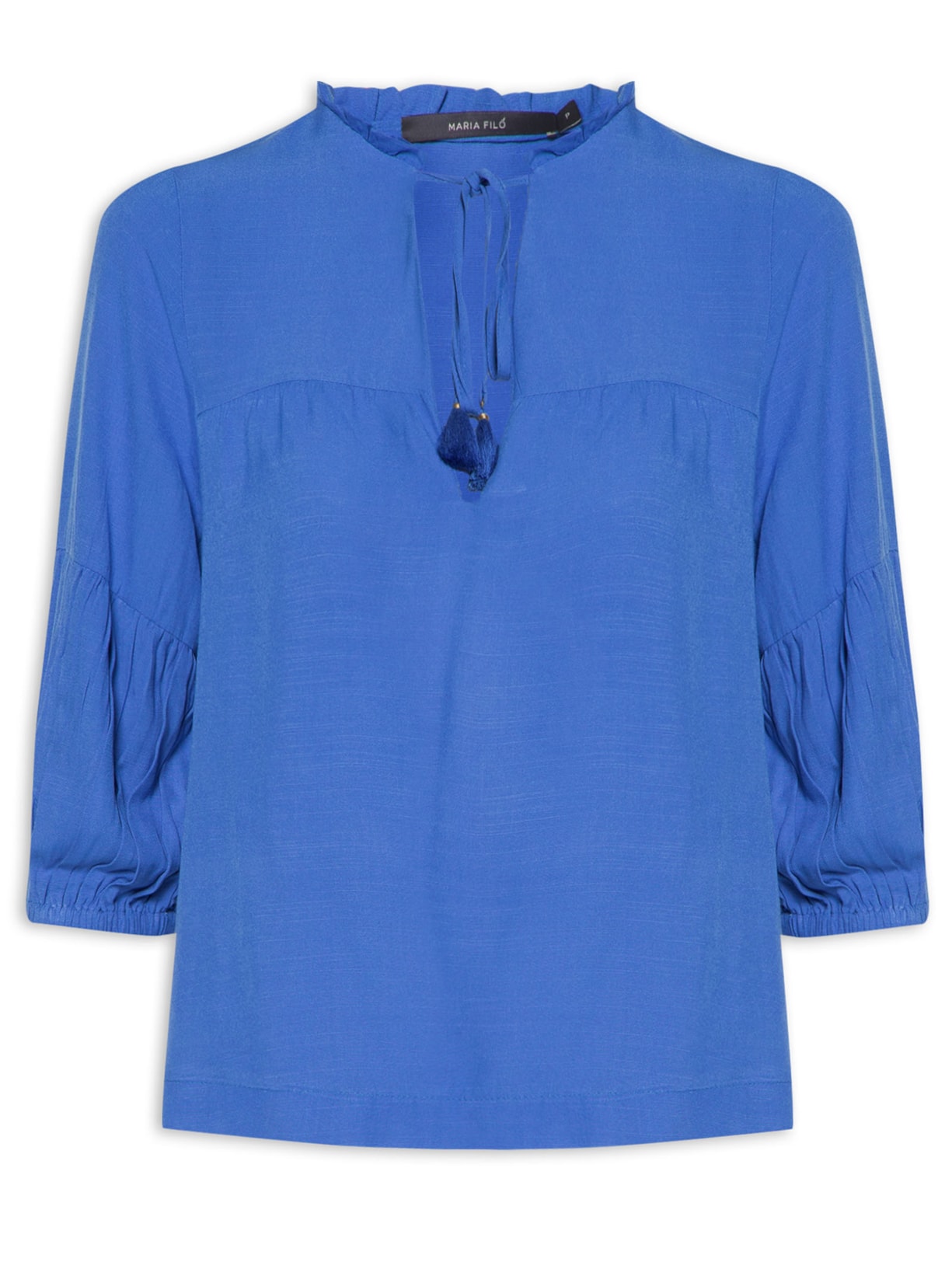 Bata Feminina Recorte Franzido - Azul