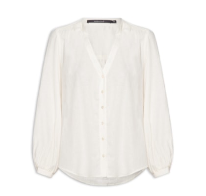 Bata Feminina Recorte Ombro - Off White