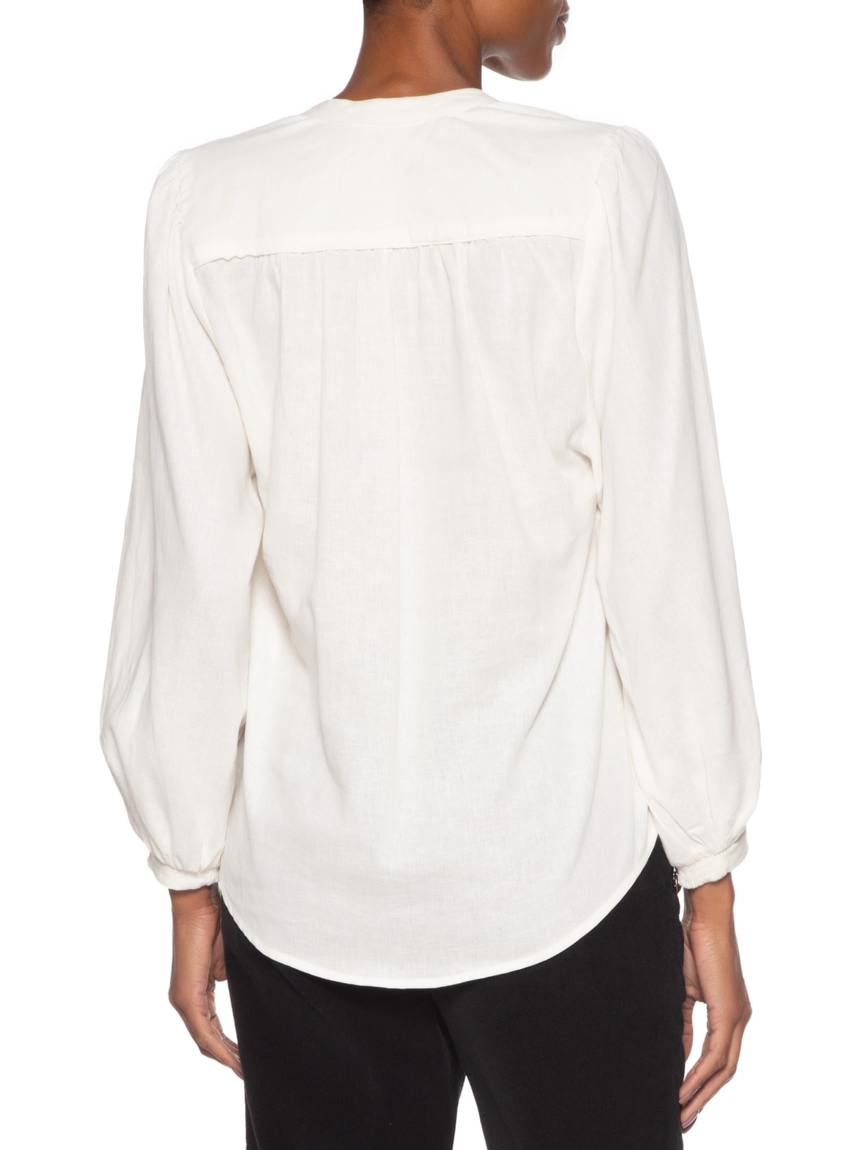 Bata Feminina Recorte Ombro Off White Maria Filó