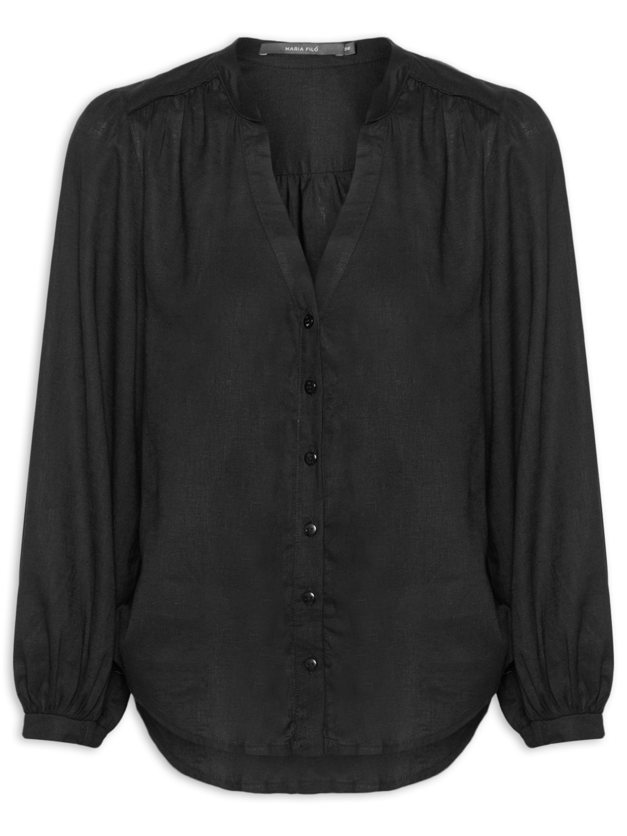 Bata Feminina Recorte Ombro Preto Maria Filó