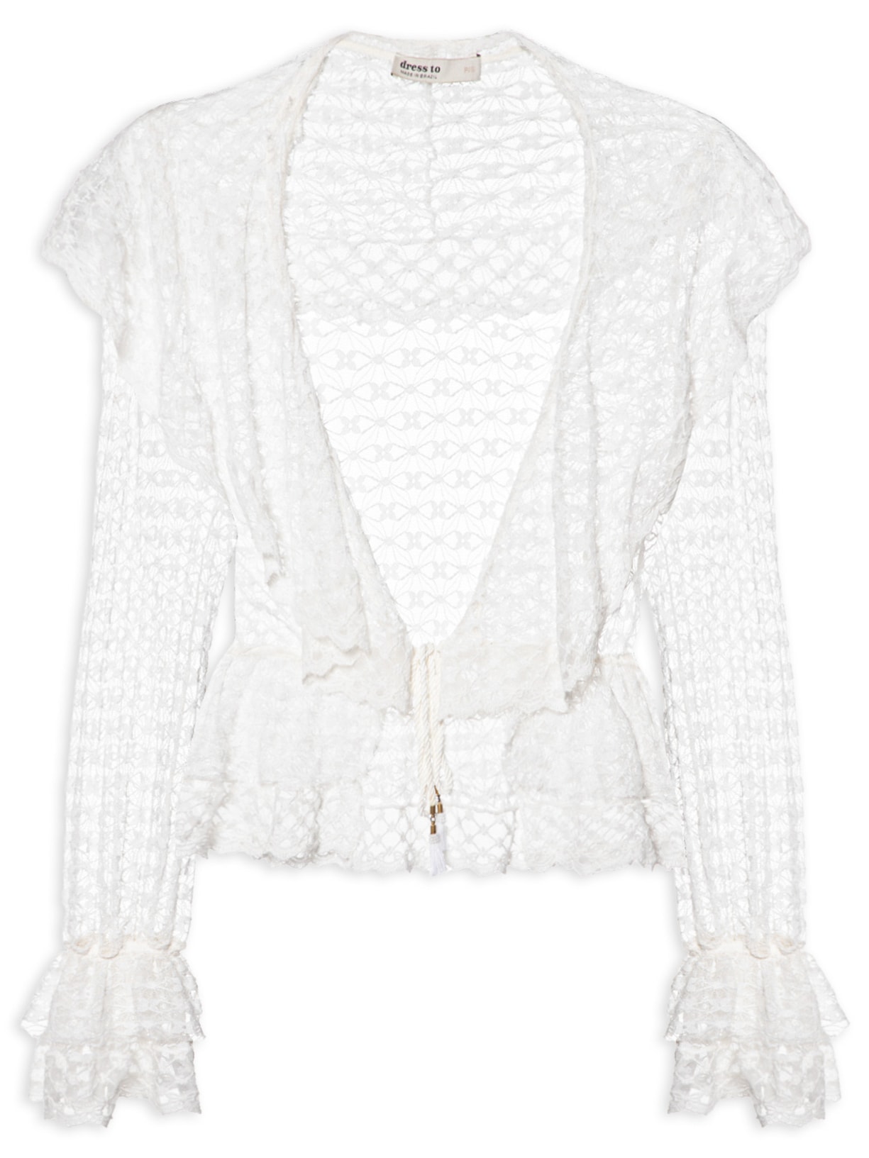 Bata Feminina Renda Babado - Branco