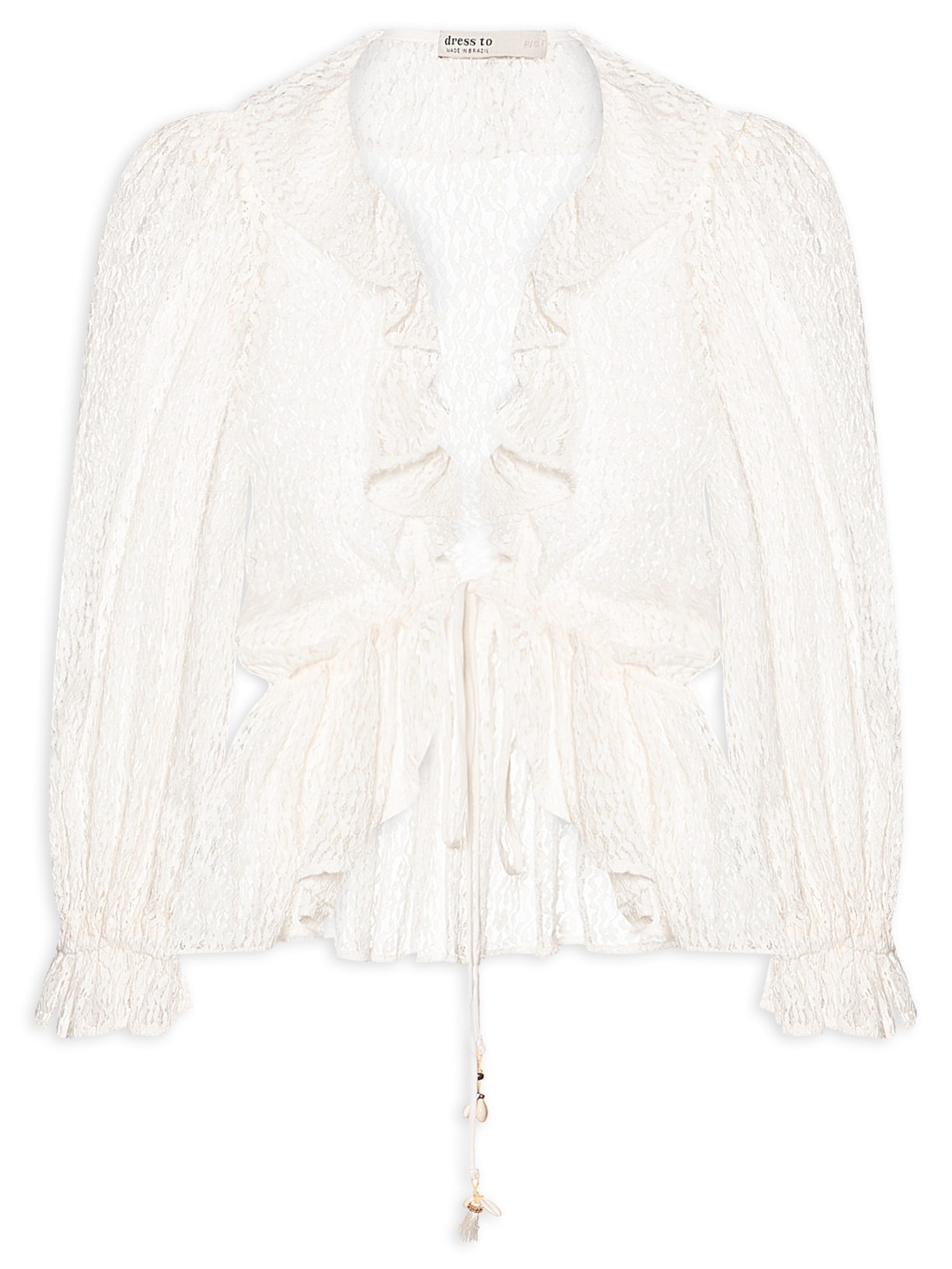 Bata Feminina Tule Rendada Branco Dress To