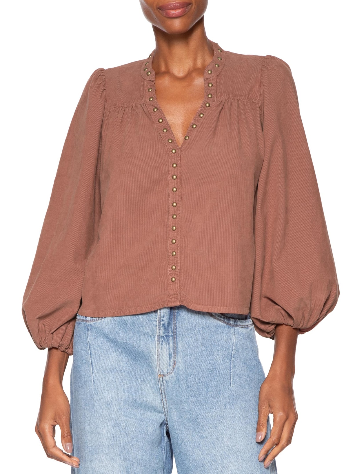 Bata Feminina Veludo Cotele Com Tachas Rosa Maria Filó