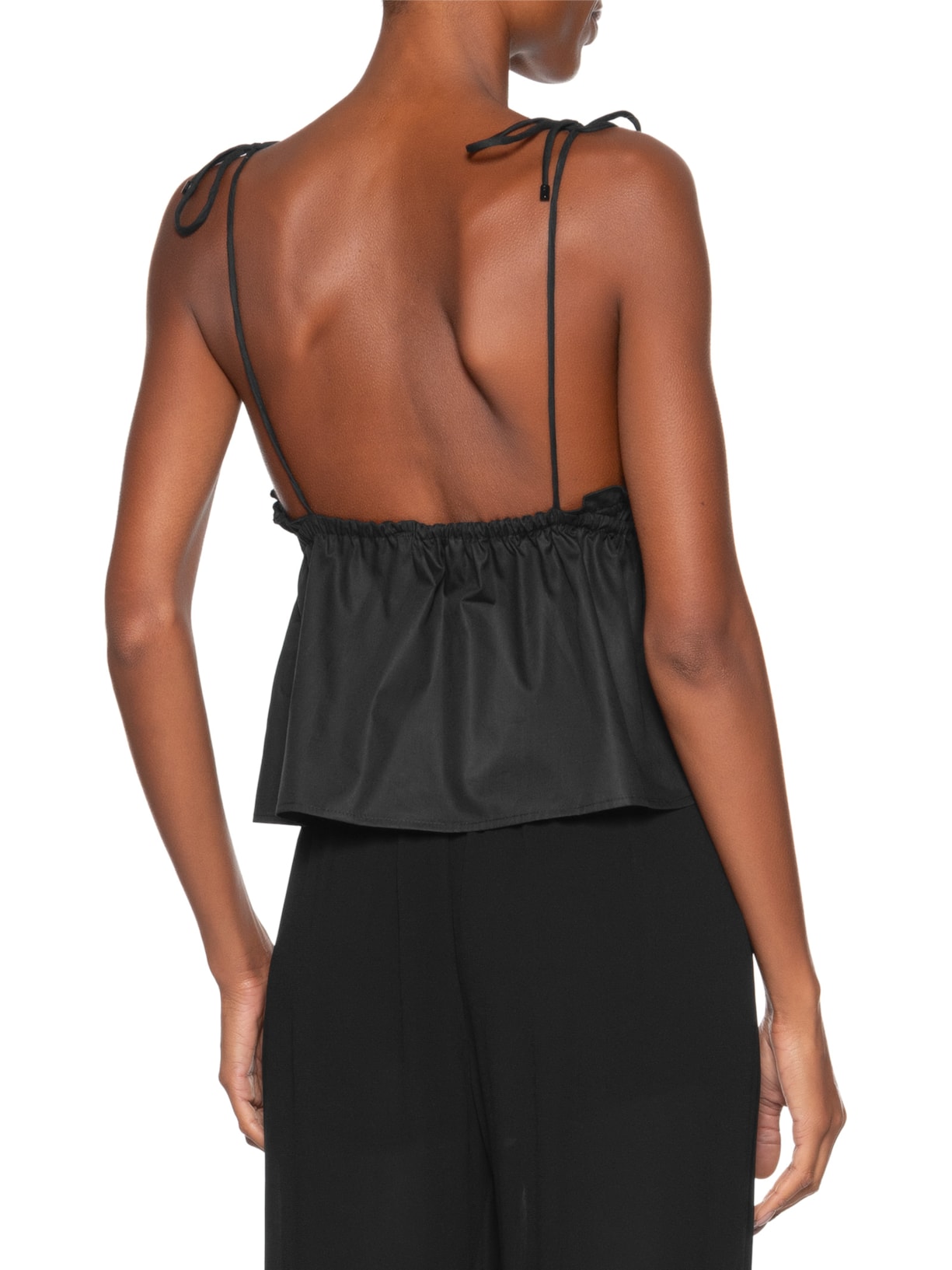Bata Feminino De Algodão Top Triangulo Preto Animale