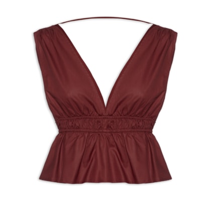 Bata Franzida de Algodão - Vermelho