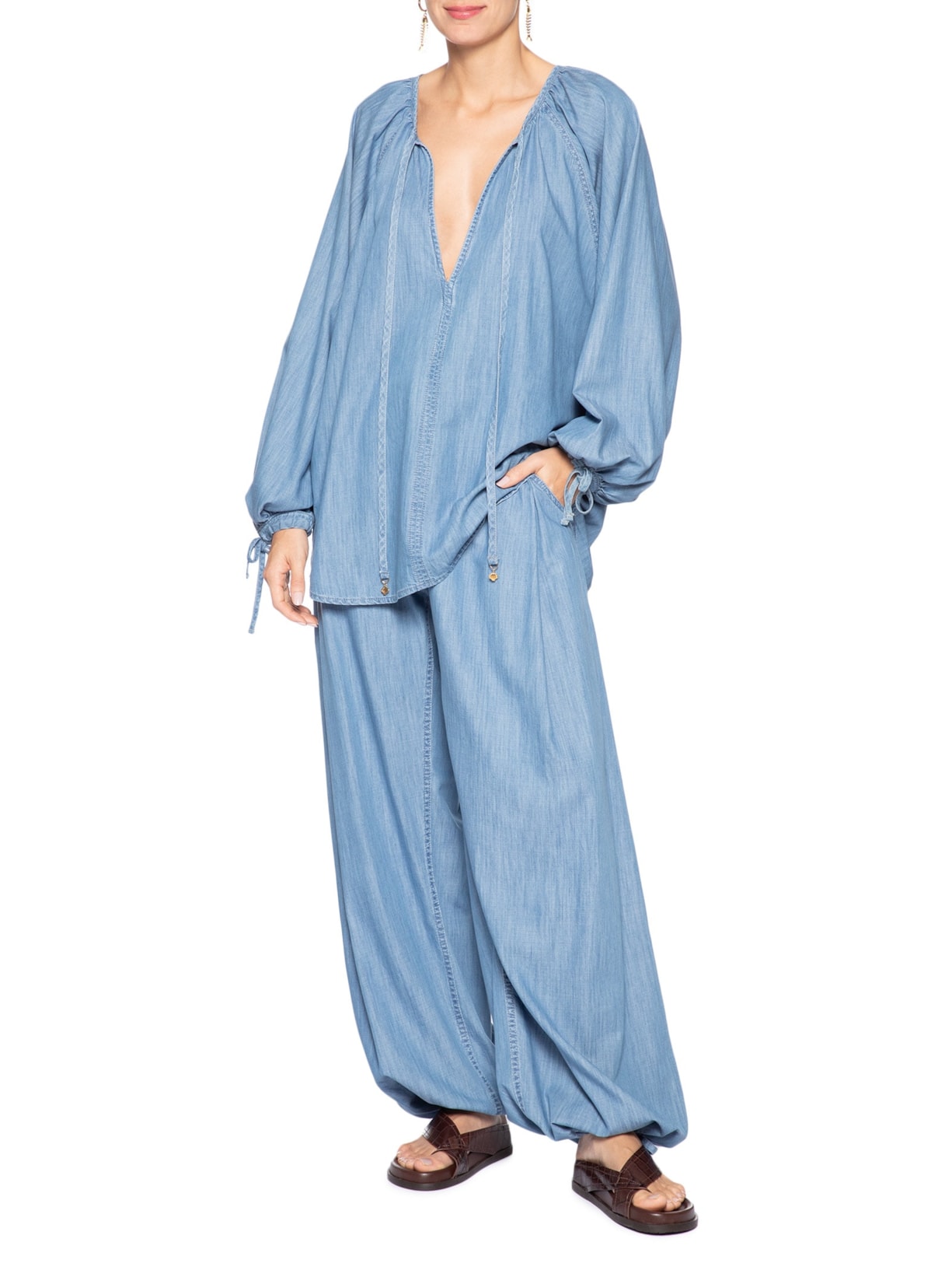 Bata Jeans Boho Azul Farm