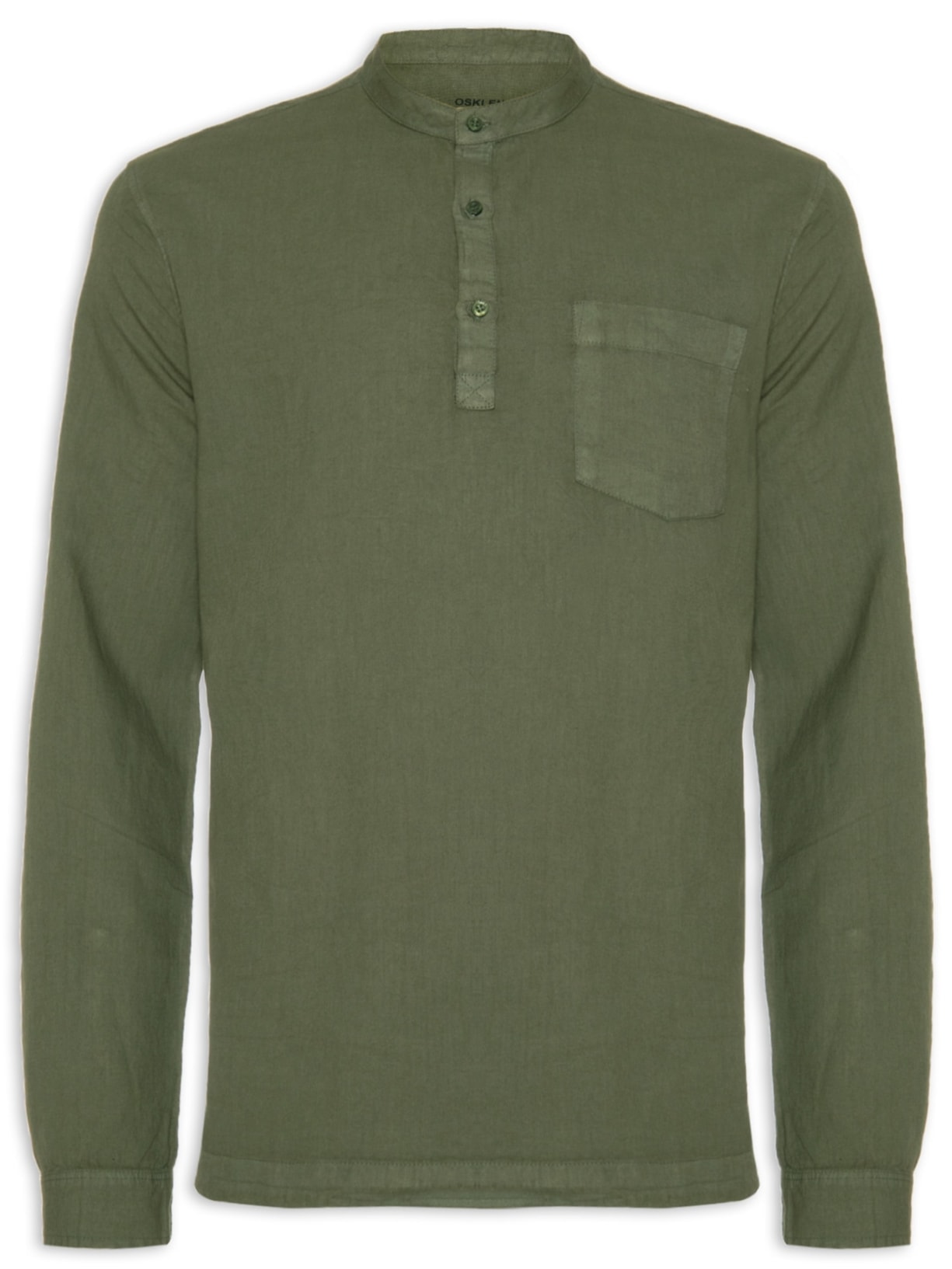 Bata Masculina Manga Longa Utility Hemp - Verde