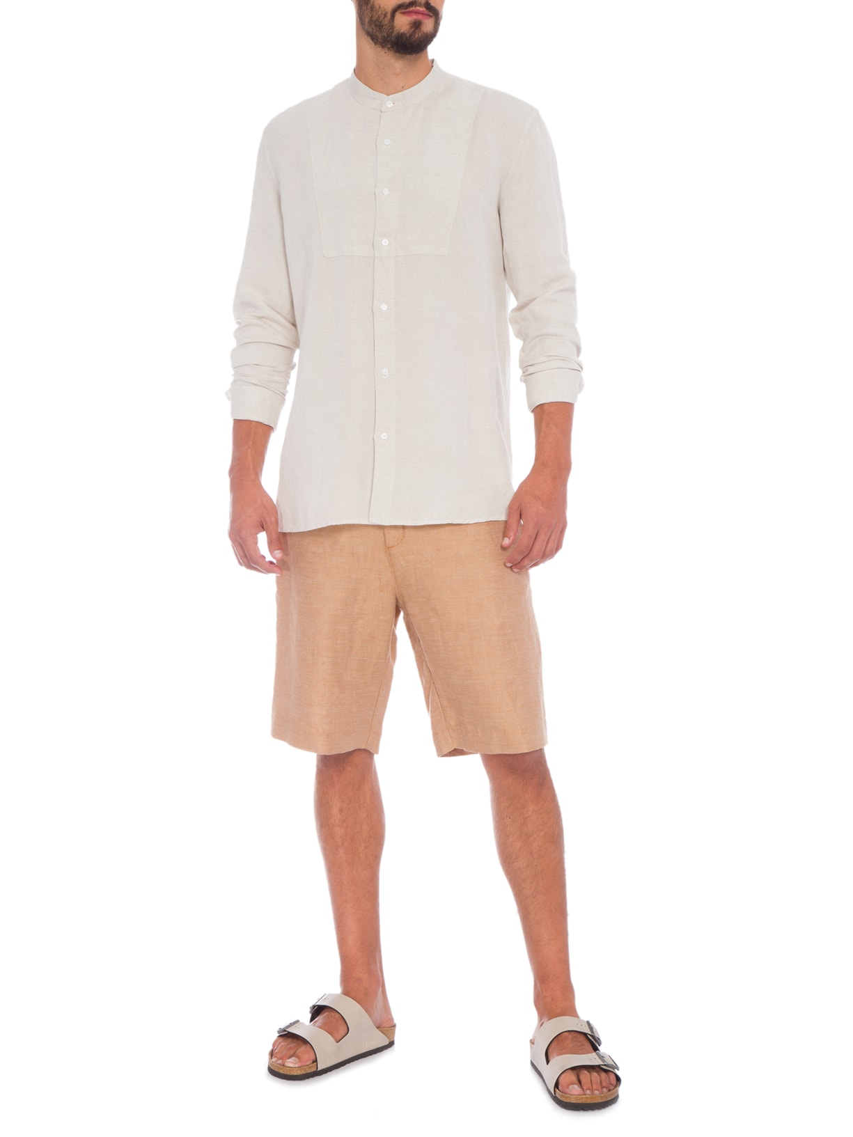 Bata Masculina Underlayer Manga Longa- Bege Osklen