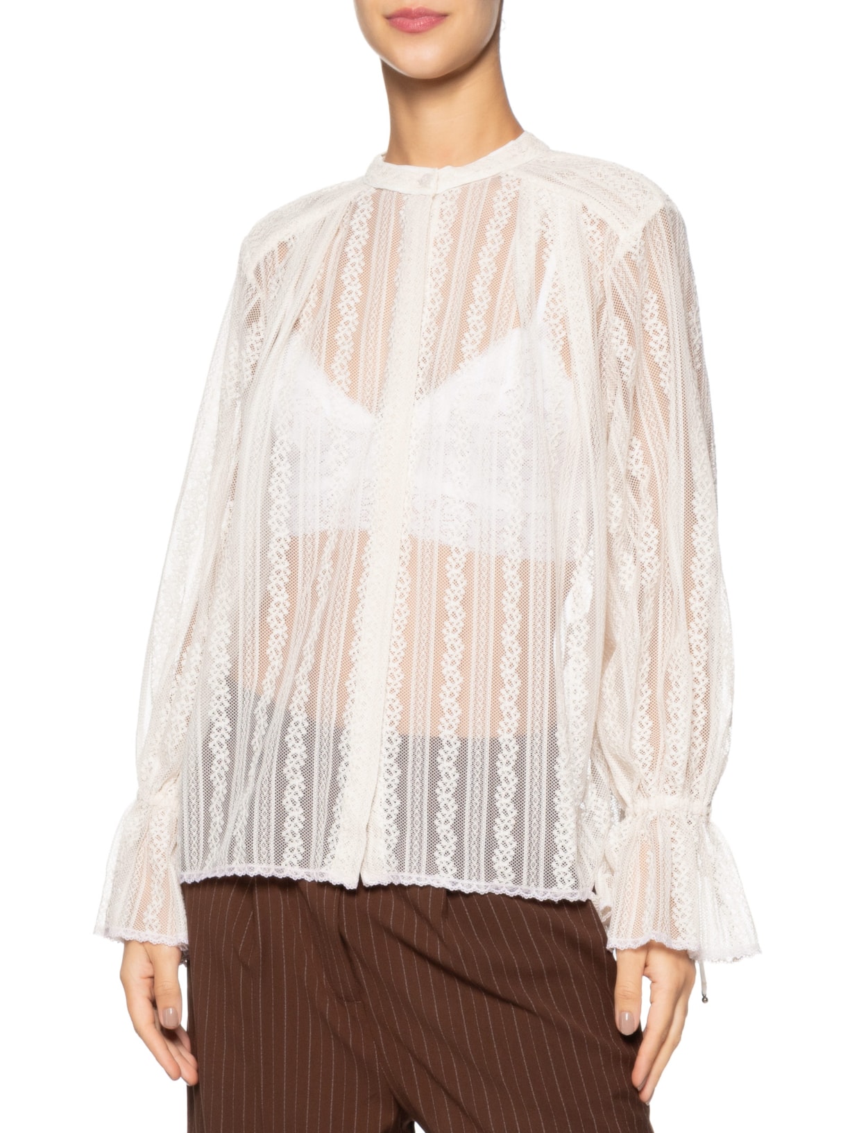 Bata Renda Branco Animale