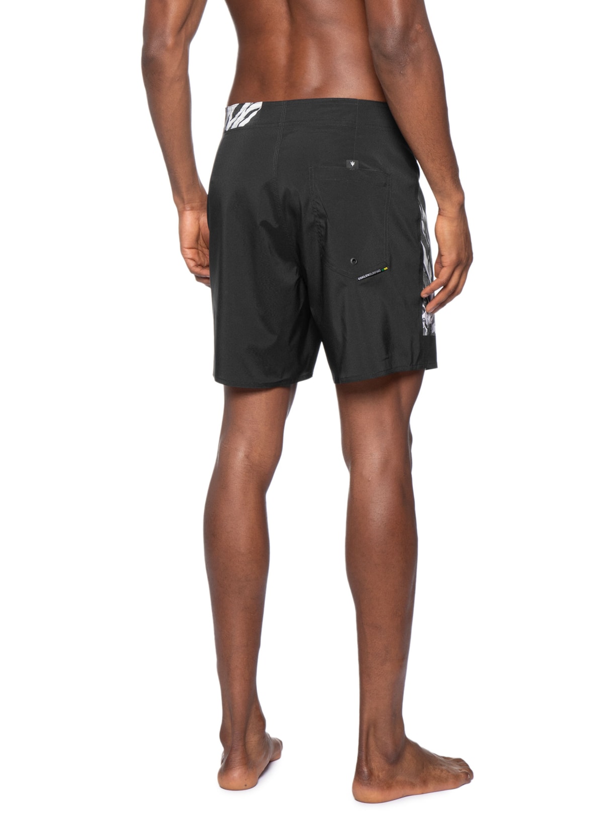 Bermuda Beachwear Masculina Aquaone Flex Guaimbê A7 Preto Osklen