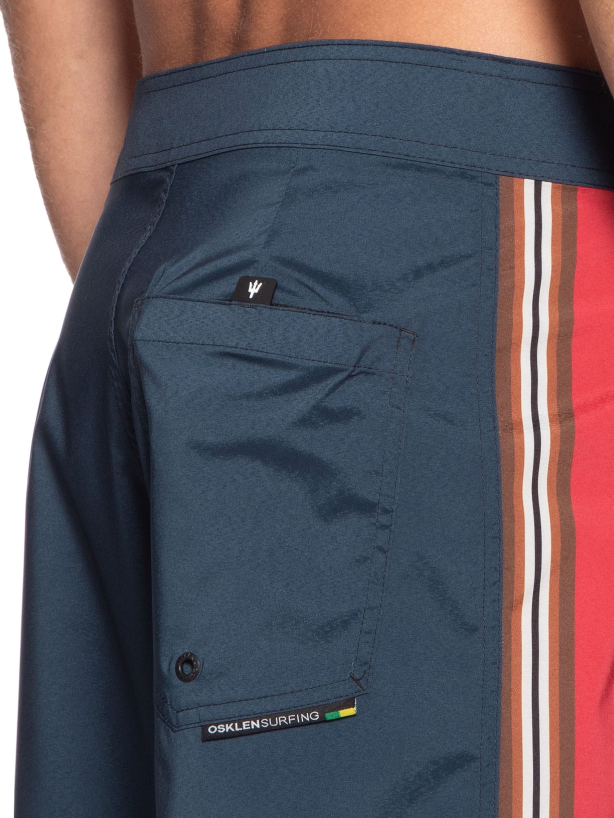Bermuda Beachwear  Masculina Aquaone Flex Roca Stripes Azul Osklen