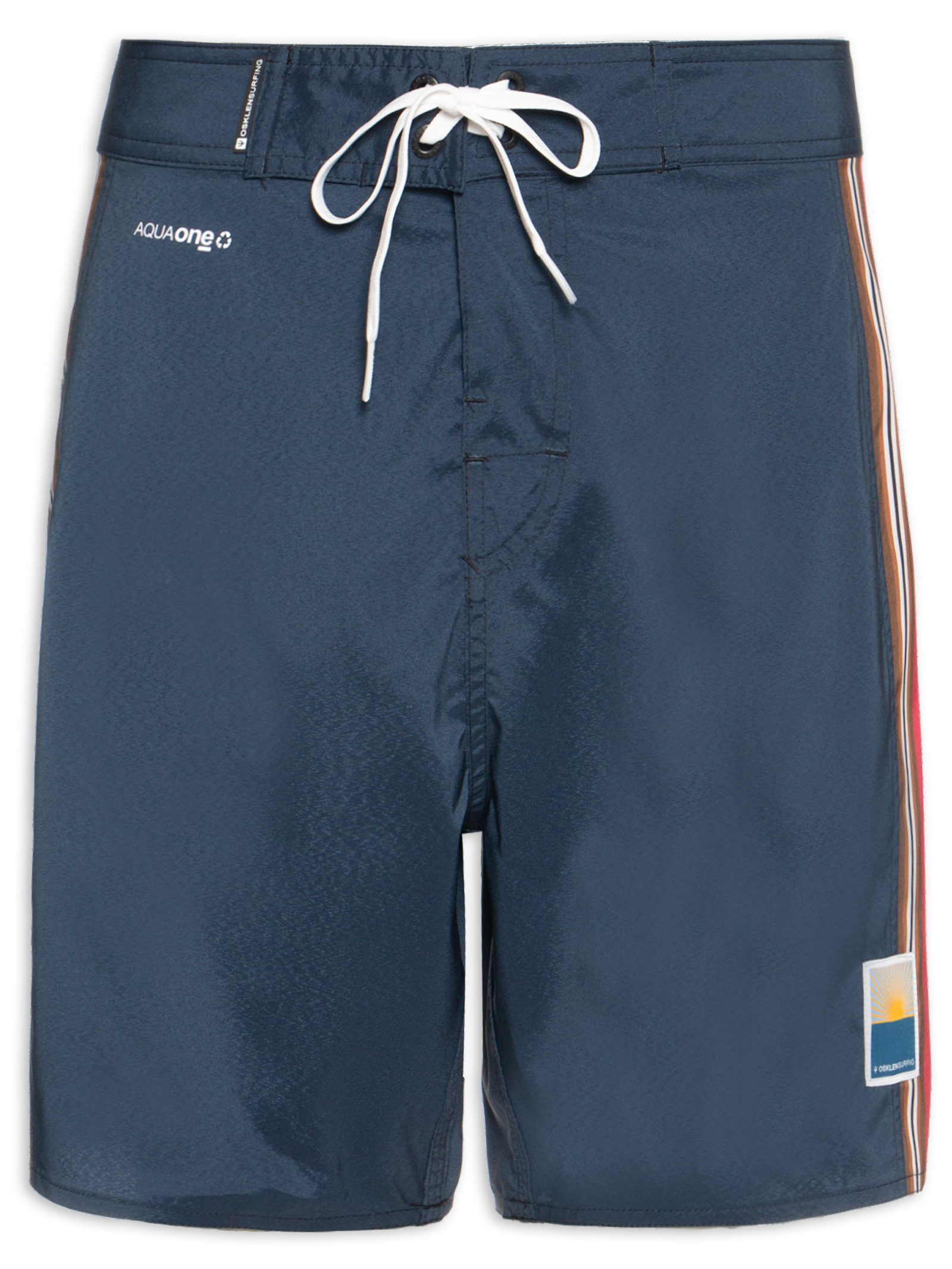 Bermuda Beachwear Masculina Aquaone Flex Roca Stripes - Azul - Osklen