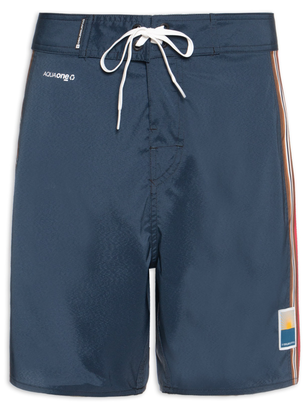Bermuda Beachwear  Masculina Aquaone Flex Roca Stripes Azul Osklen