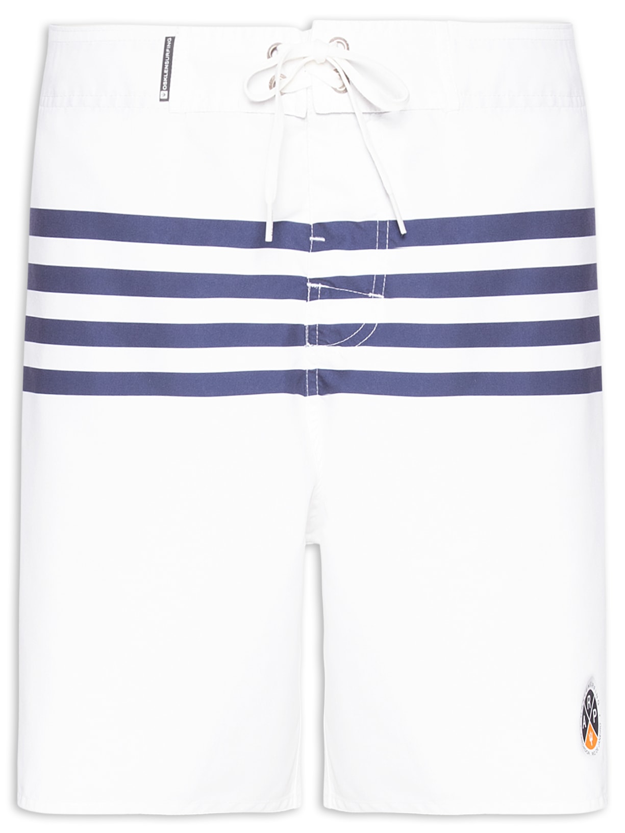 Bermuda Beachwear Masculina Classic Stripes - Branco