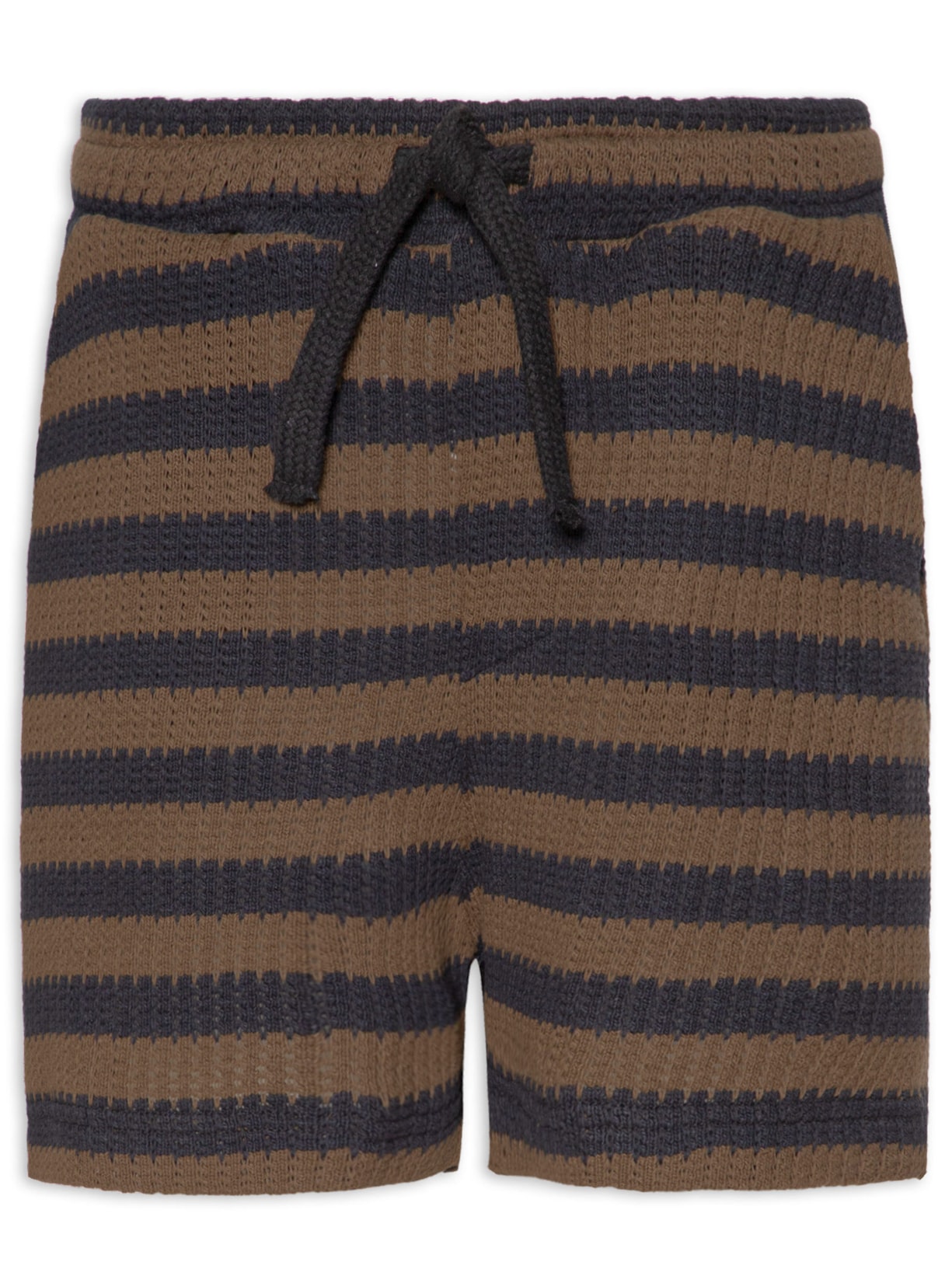 Bermuda Beachwear Masculina Color Stripes Knit New – Marrom