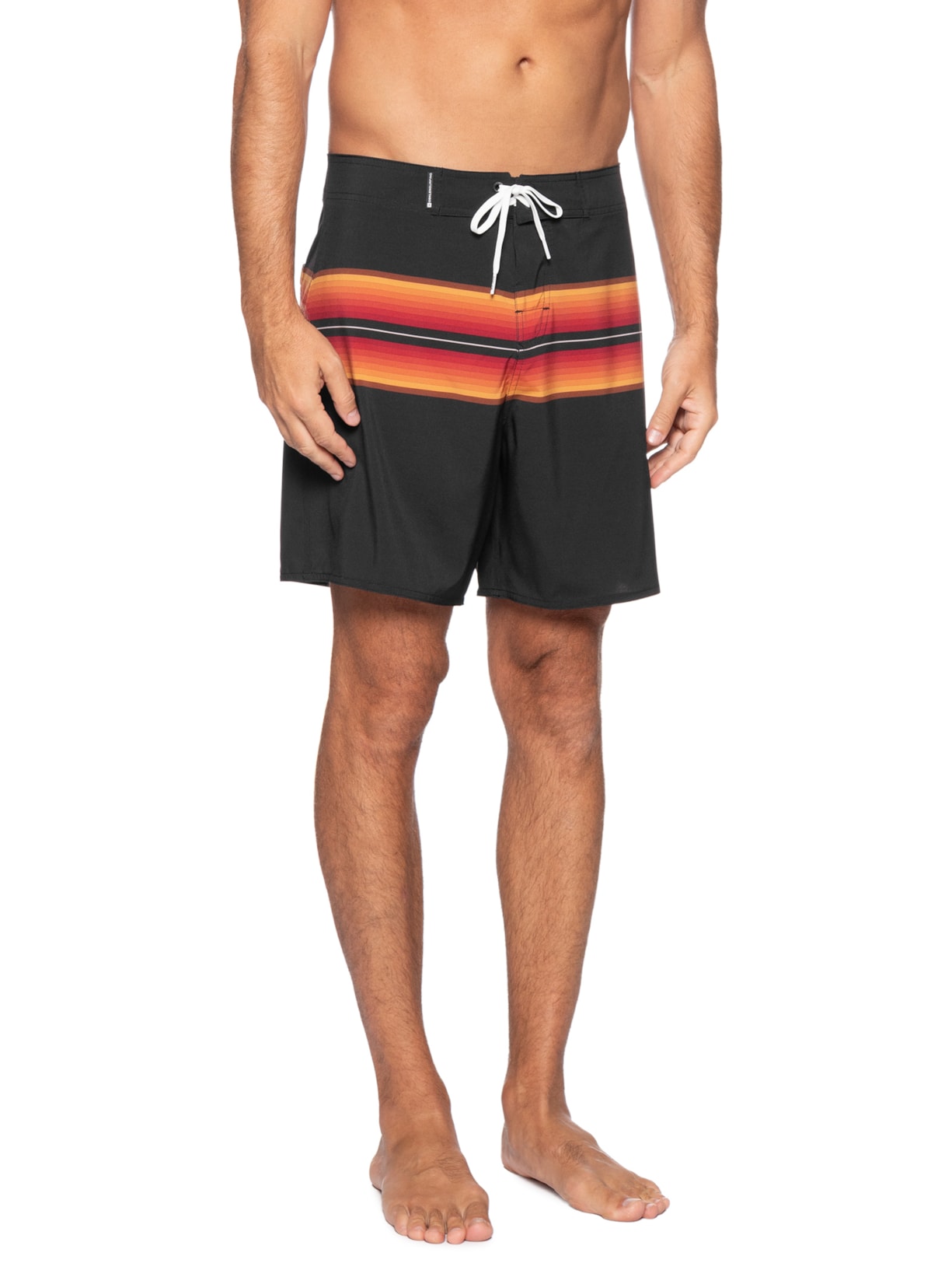 Bermuda Beachwear Masculina Colorado Stripes Preto Osklen