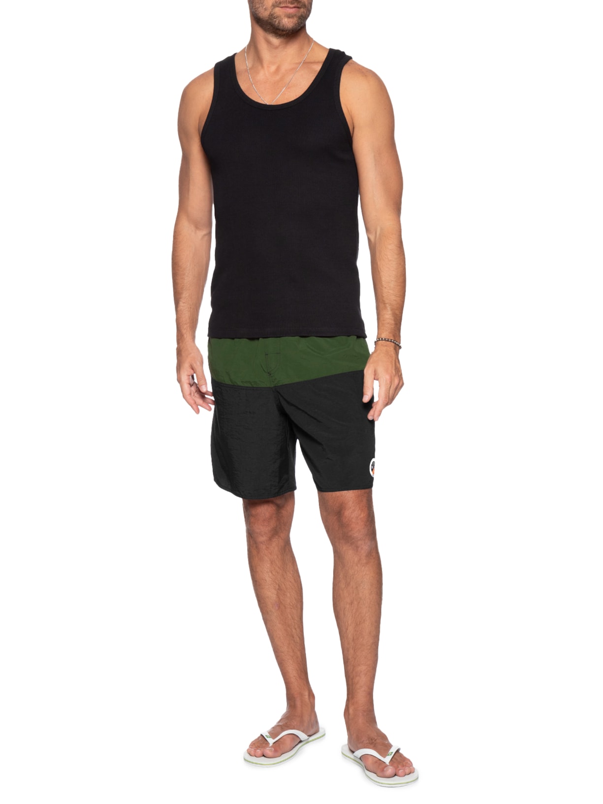 Bermuda Beachwear Masculina Crop Verde Osklen