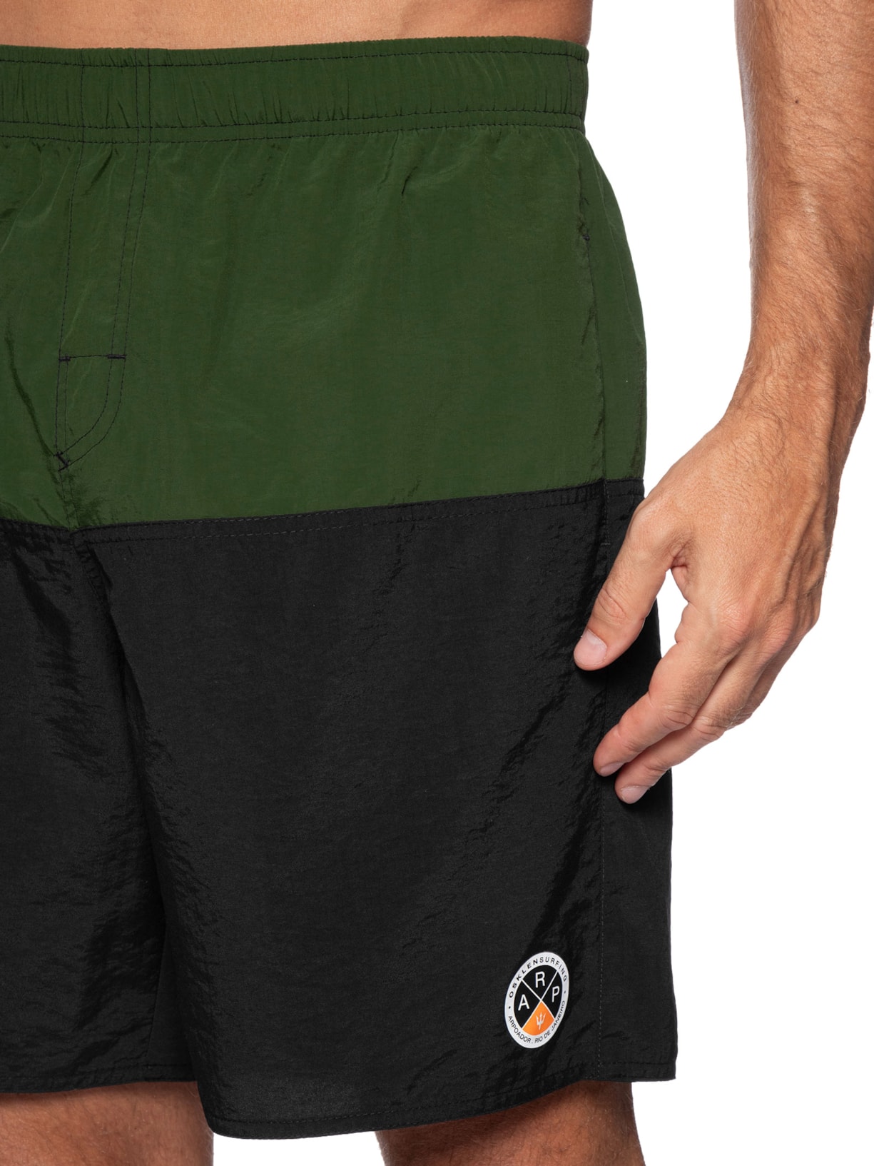 Bermuda Beachwear Masculina Crop Verde Osklen