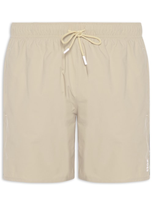 Bermuda Beachwear Masculina Iconic - Bege