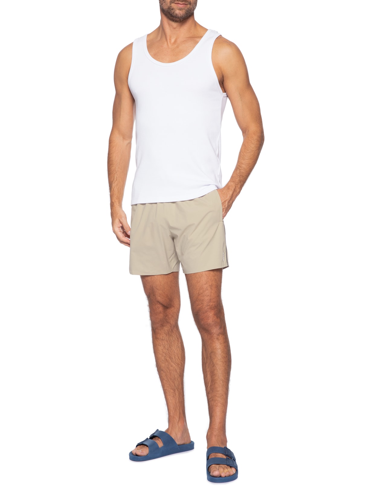 Bermuda Beachwear Masculina Iconic Bege Boss