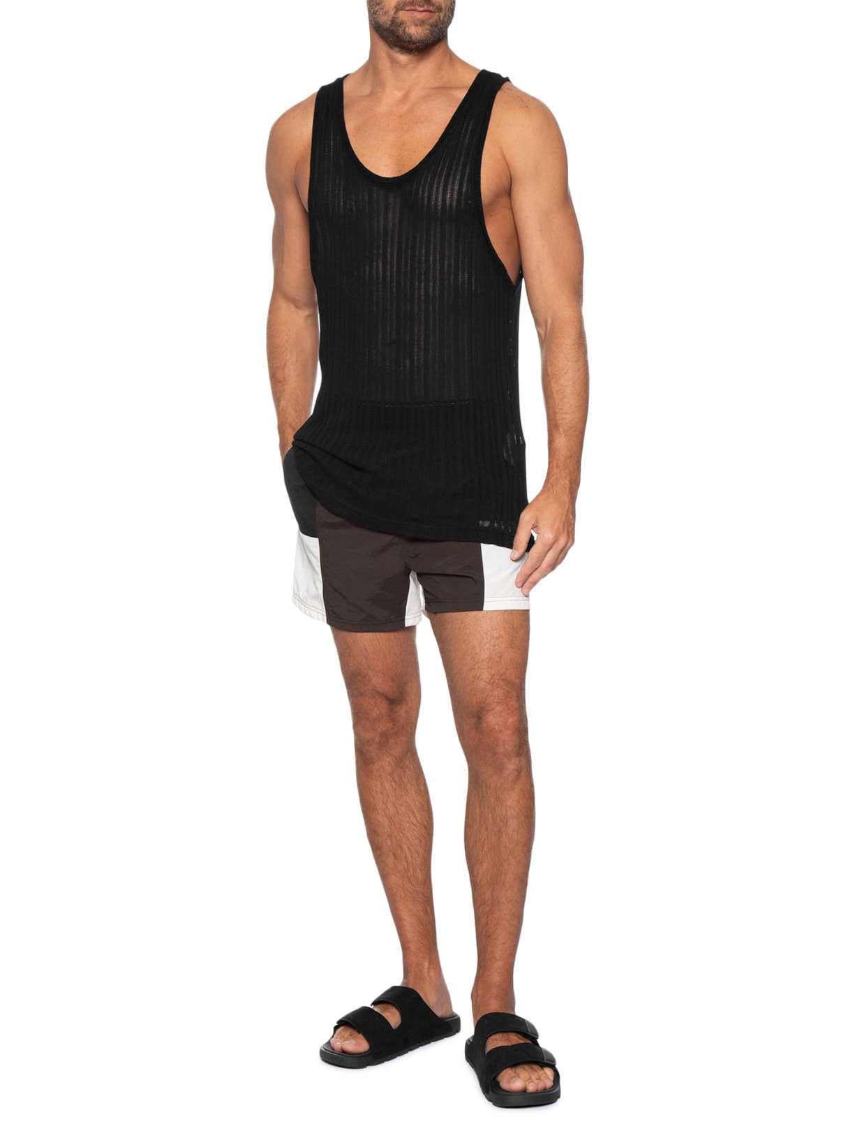 Bermuda Beachwear Masculina Miami Cut Marrom Osklen