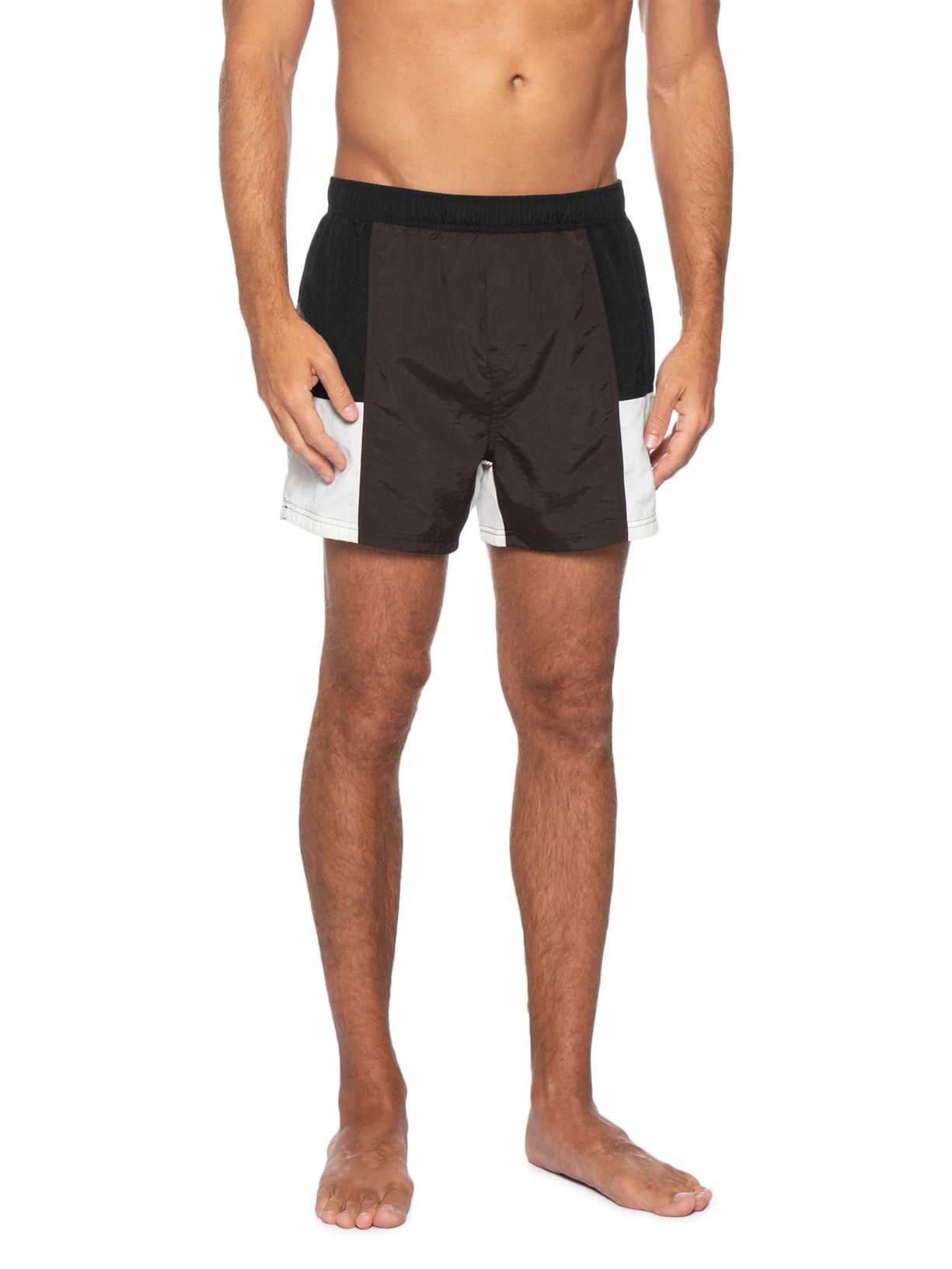 Bermuda Beachwear Masculina Miami Cut Marrom Osklen