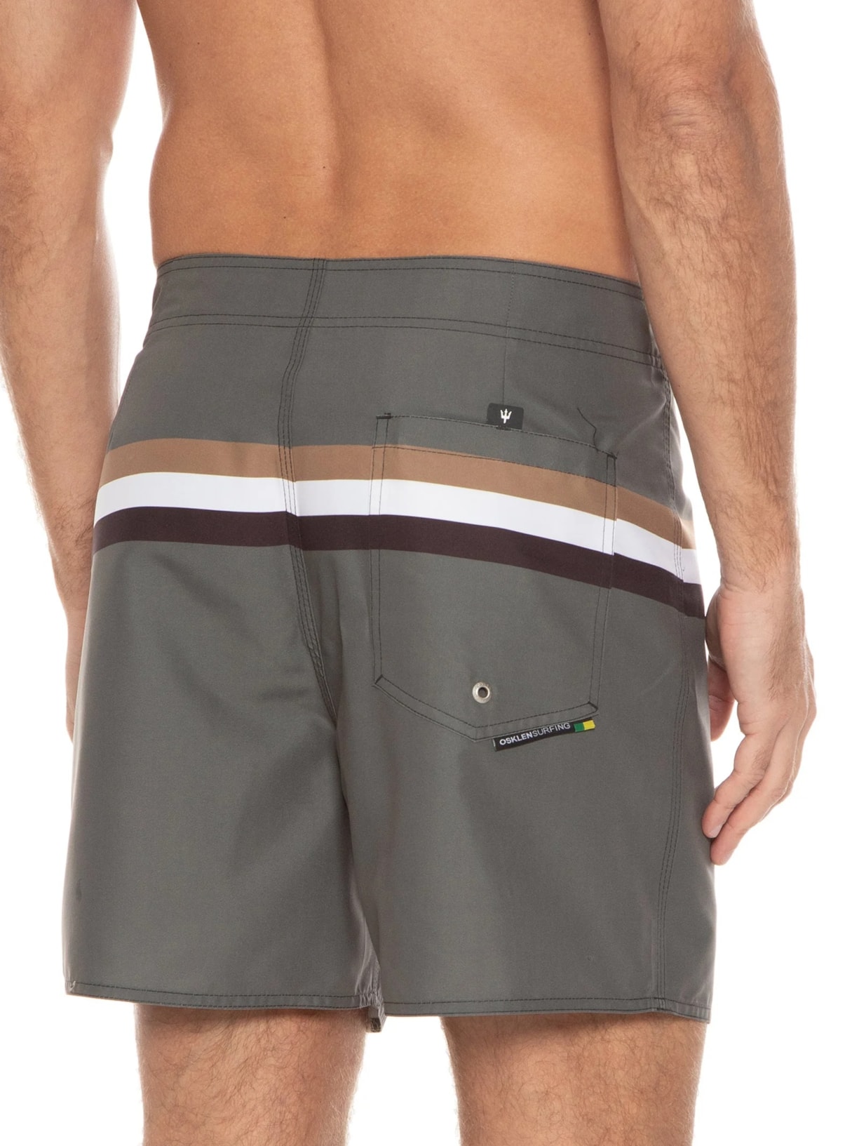 Bermuda Beachwear Masculina Soho Stripes Verde Osklen