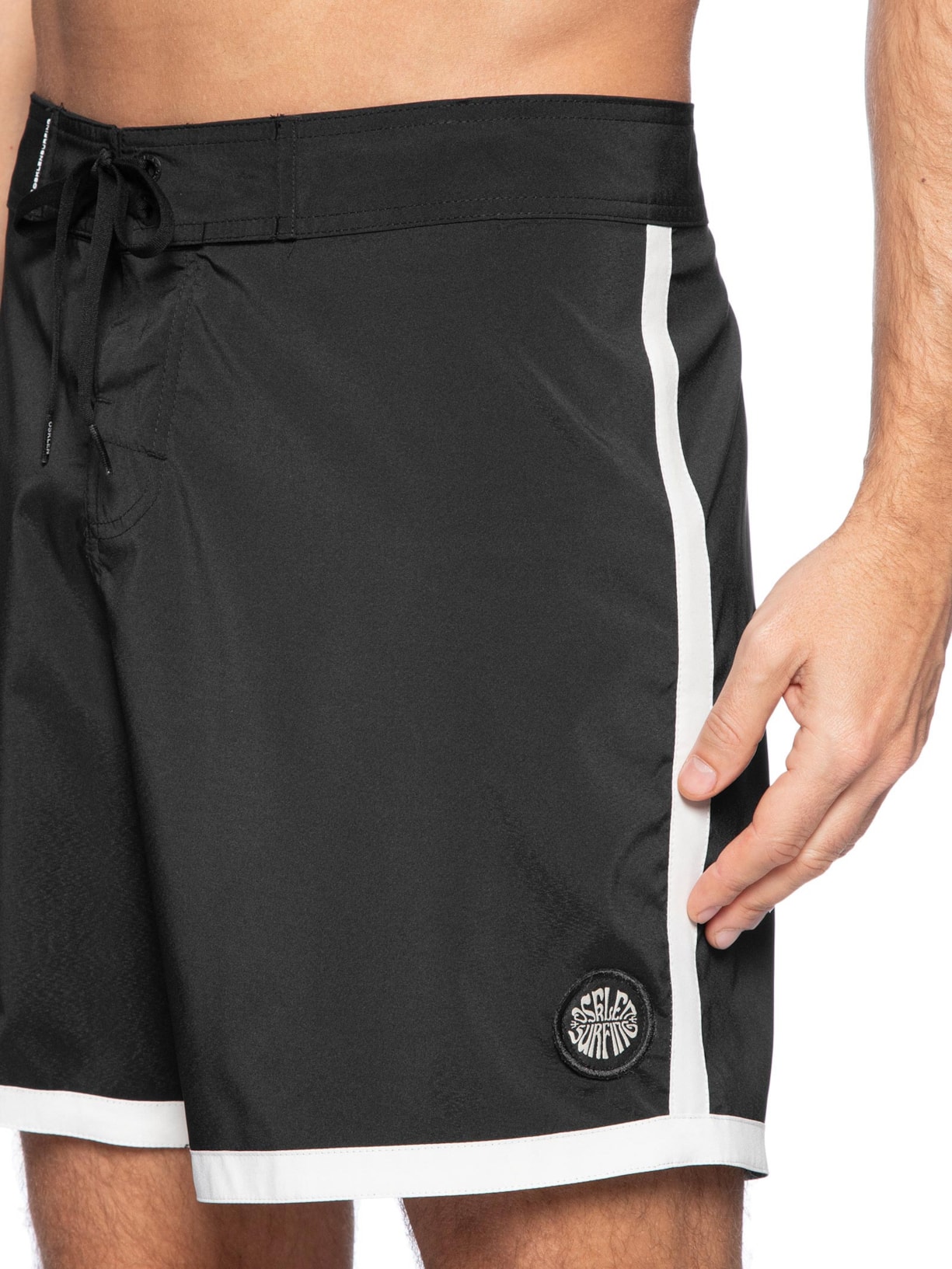 Bermuda Beachwear Masculino Aquaone Flex Malibu Preto Osklen