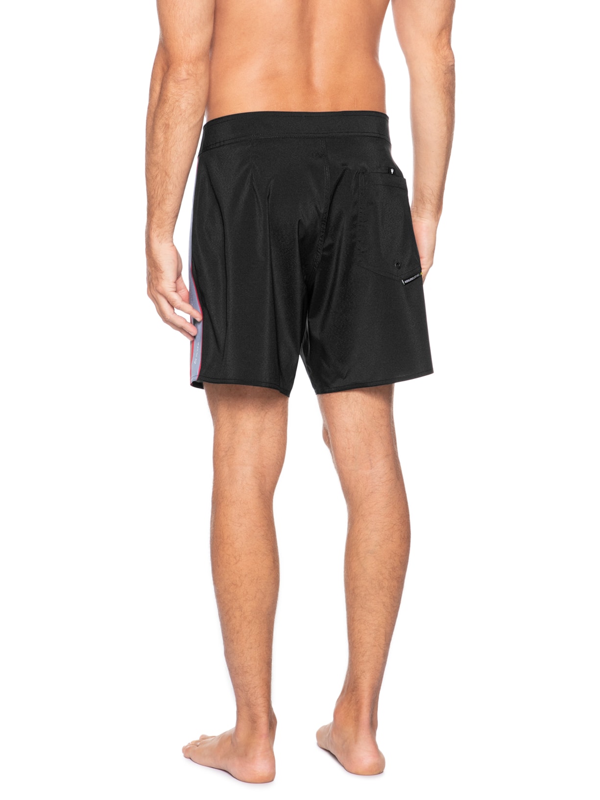 Bermuda Beachwear Masculino Aquaone Flex Triangle  Preto Osklen