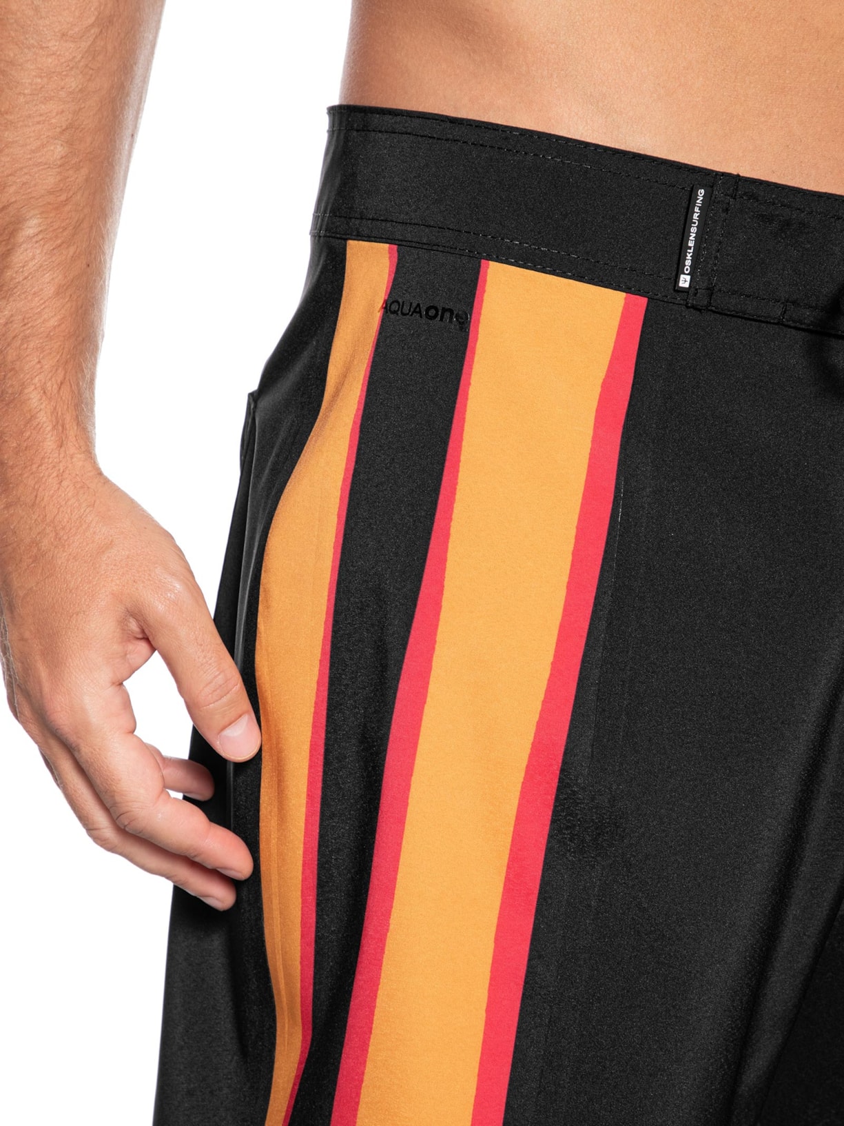 Bermuda Beachwear Masculino Aquaone Flex Triangle  Preto Osklen