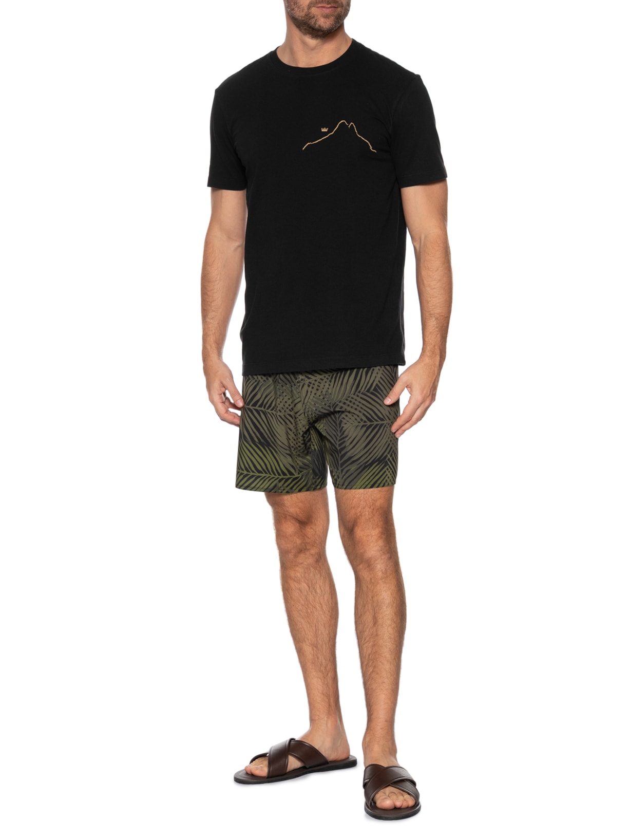 Bermuda Beachwear Masculino Trama Preto Osklen