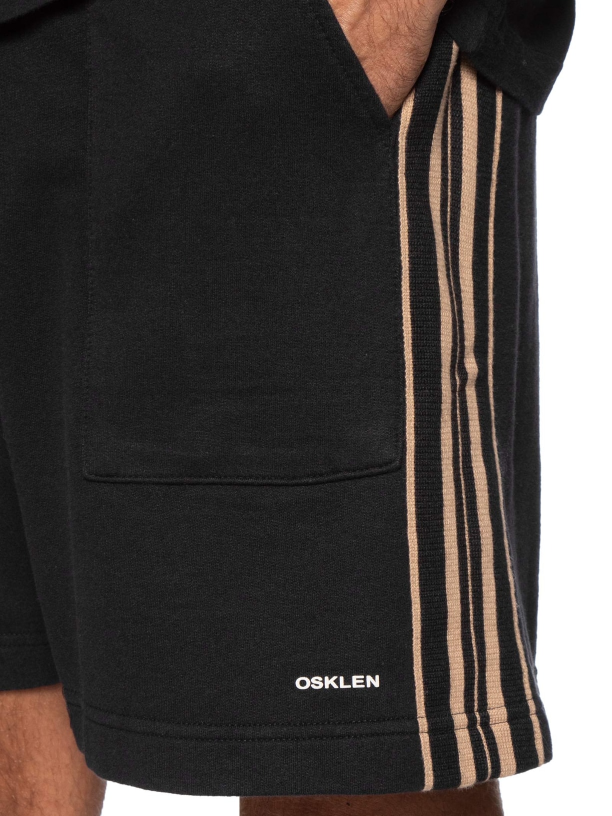 Bermuda Beachwear Pranchão Stripes Masculina – Preto Osklen