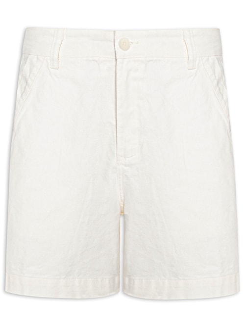 Bermuda Casual Masculina New Flow Basic - Branco