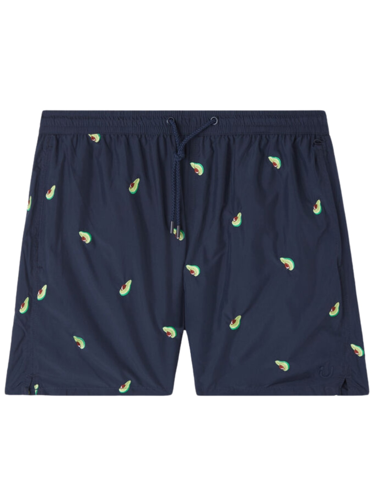 Bermuda De Banho Com Bordado De Abacates - Azul