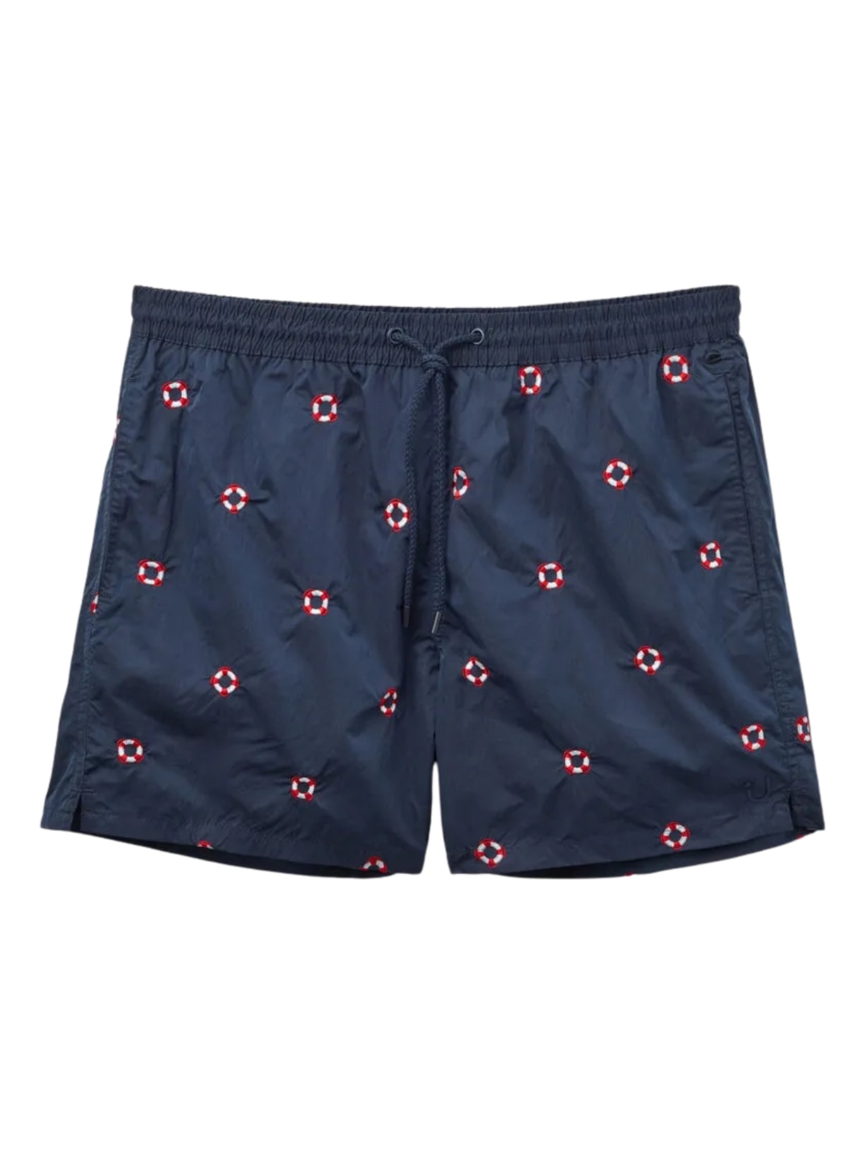 Bermuda De Banho Com Bordado Salva-Vidas - Azul