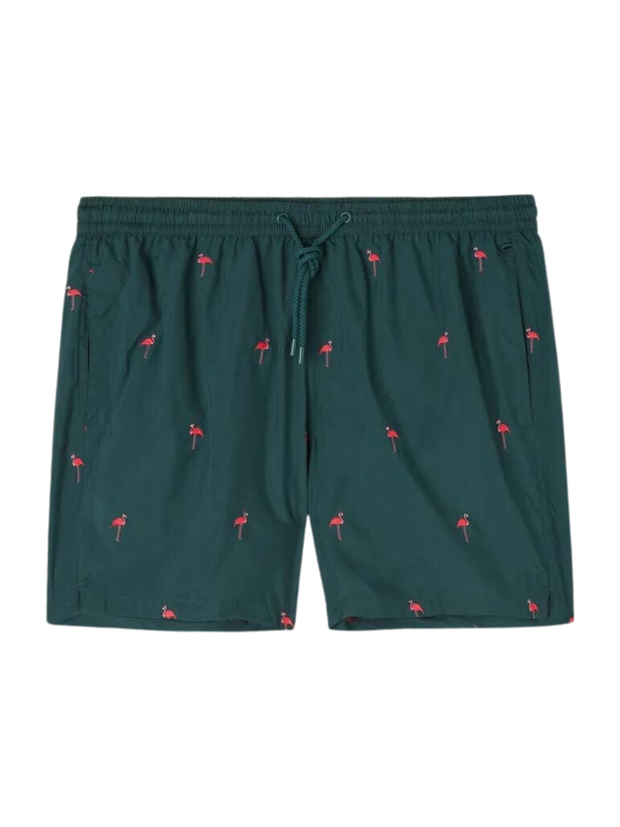 Bermuda De Banho Com Estampa De Flamingos Verde Intimissimi