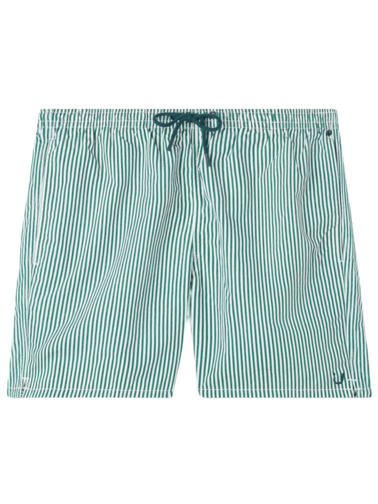 Bermuda De Banho Com Padrão De Listras - Verde