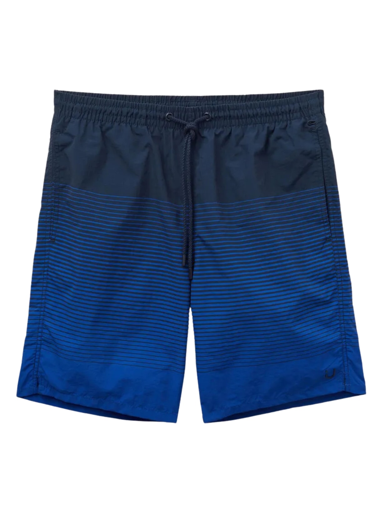 Bermuda De Banho Comprida Com Estampa De Listras Azul Intimissimi