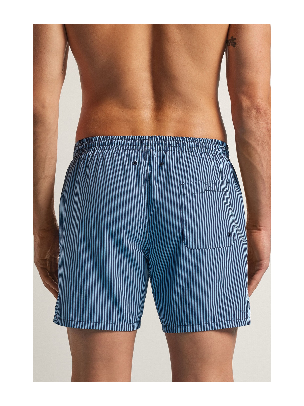 Bermuda De Banho Listrada Azul Intimissimi