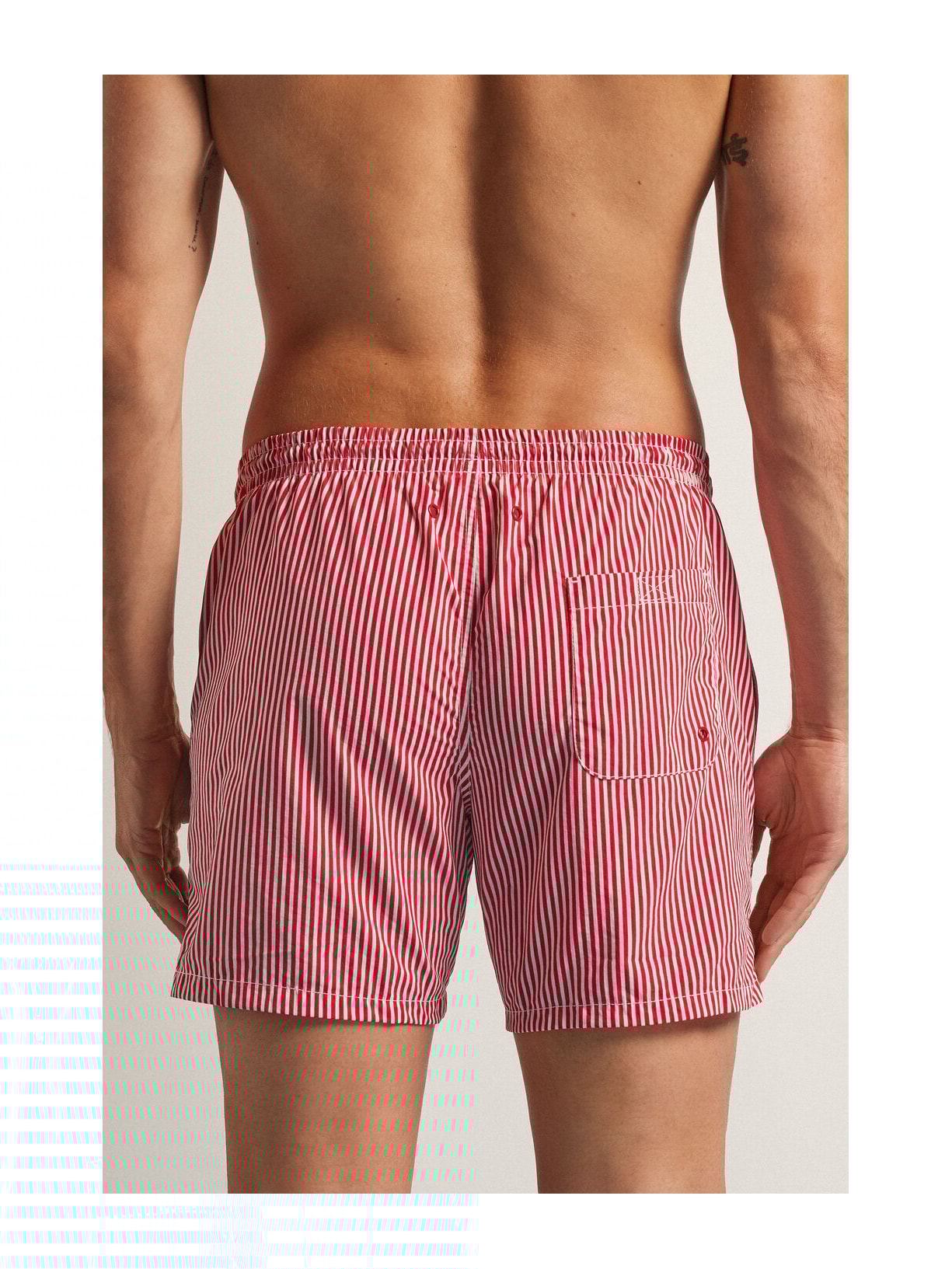 Bermuda De Banho Listrada Vermelho Intimissimi
