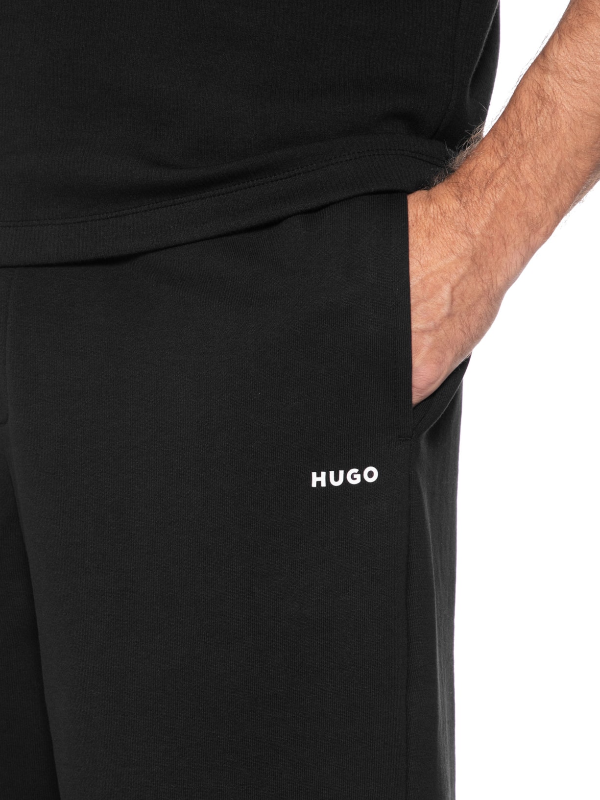 Bermuda de Moletom Masculina Dayono Preto Hugo
