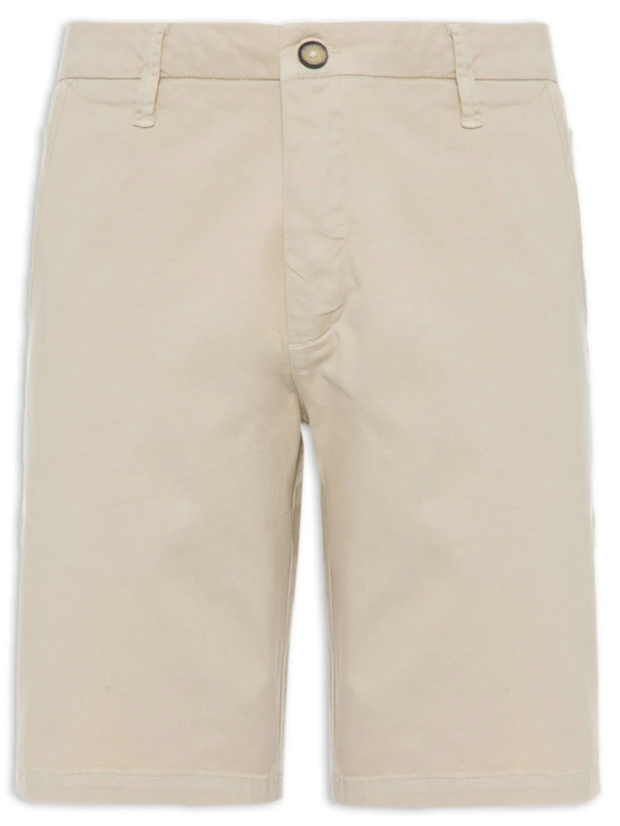Bermuda De Sarja Casual Masculina Iron Bege Reserva