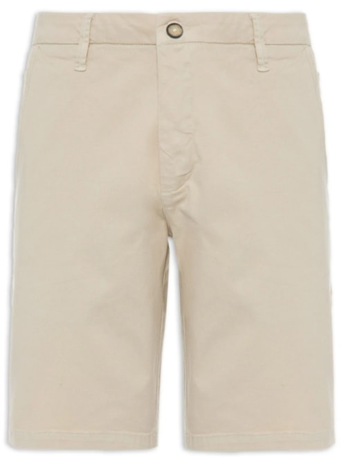Bermuda De Sarja Casual Masculina Iron - Bege