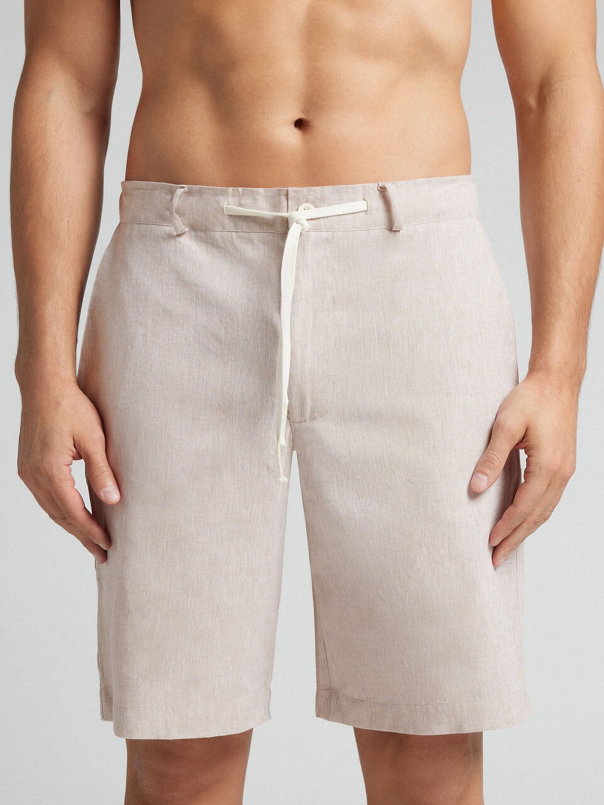 Bermuda Em Linho e Algodão Bege Intimissimi