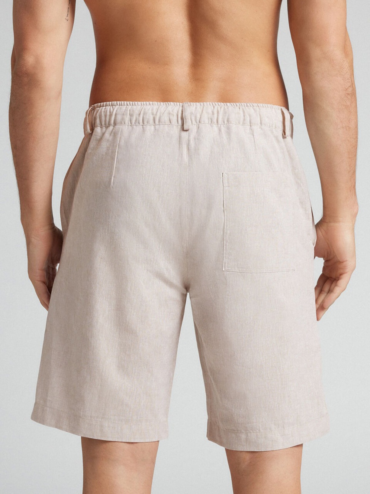 Bermuda Em Linho e Algodão Bege Intimissimi